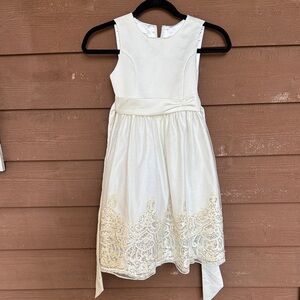 American Princess White and Silver Formal Dress size 7